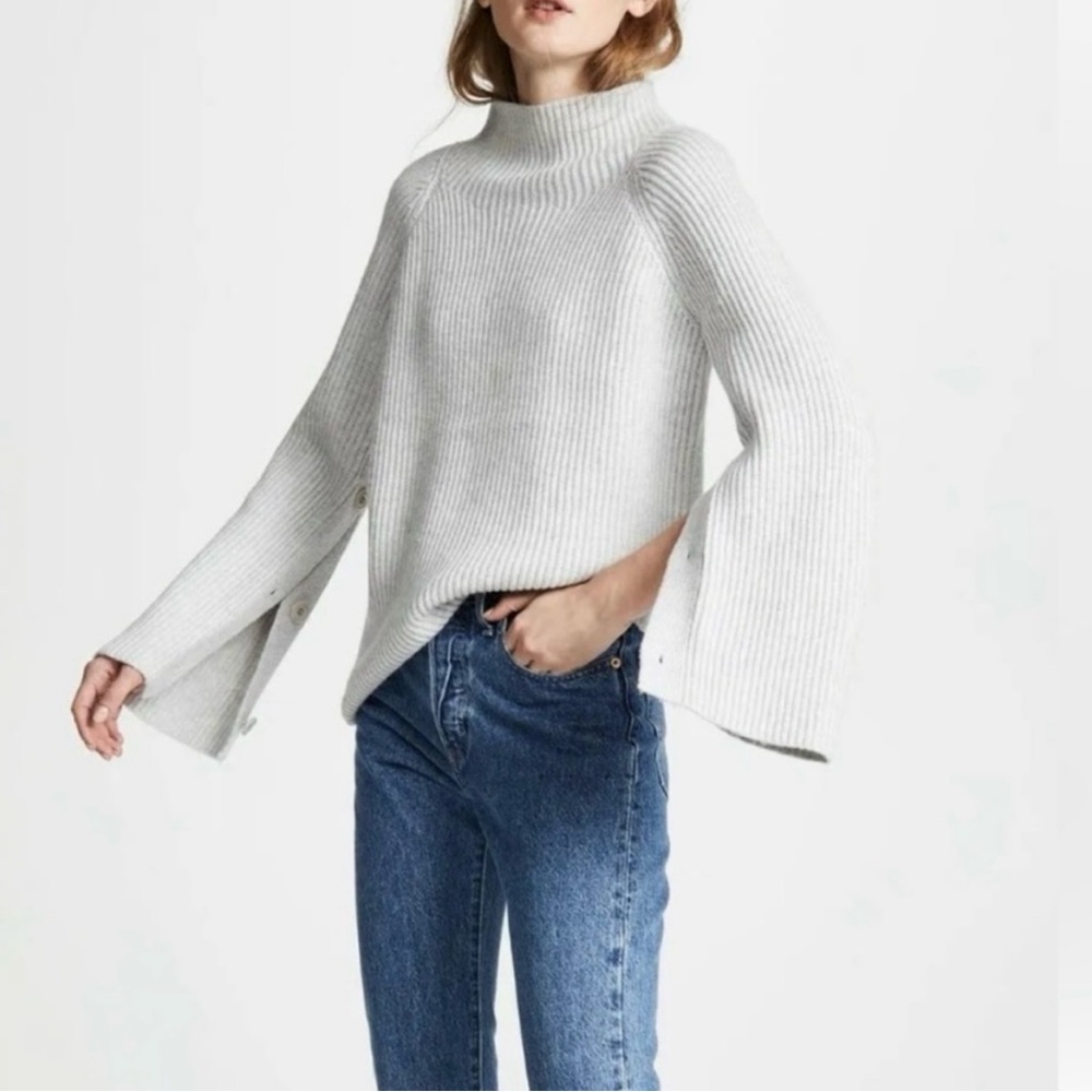VINCE Cashmere Wool Funnel Neck Sweater